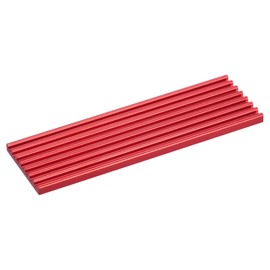 sourcing map 1 Pack M.2 2280 Nvme SSD Heatsink Cooler with Thermal Pad Alloy Aluminum Heat Sink Cooling Sink for PC Laptop, 70x22x3mm, Red