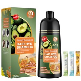 ZENITHGLO Dark Brown Hair Dye Shampoo 3 in 1 for Women & Men 100% Gray Hair Coverage - Herbal Ingredients Natural Plant Hair Color - Hair Dye in Minutes 17.6 Fl Oz