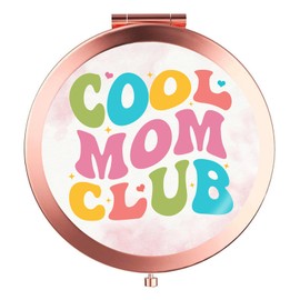 GAOLZIUY Gifts for Mom, Mom Gifts from Daughter Son, Compact Mirror Gifts for Mother, Mom Rose Gold Mirror for Birthday Mothers Day Valentine's Day Gifts, Cool Mom Club Home Decor