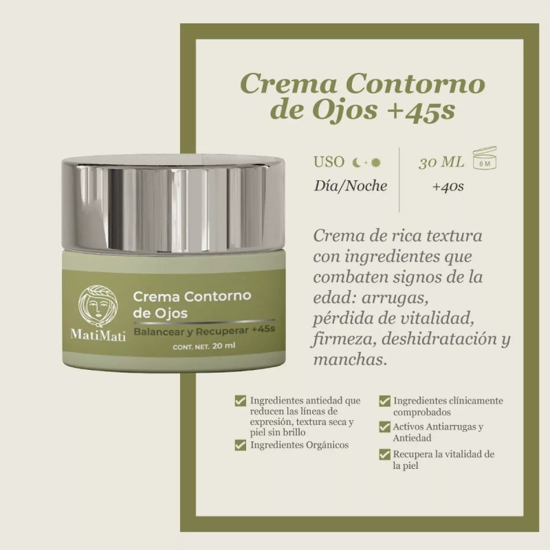 Matimati Crema Contorno De Ojos +45añoss Matimati 20 Ml