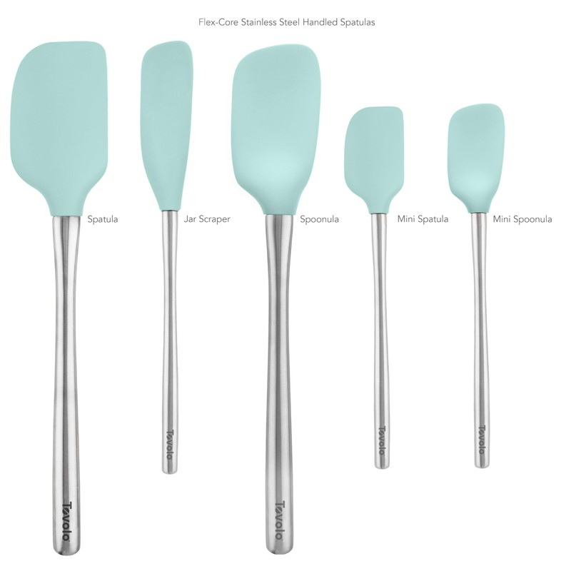 Tovolo Flex-Core Stainless Steel Handled Spatula Set of 5 for
