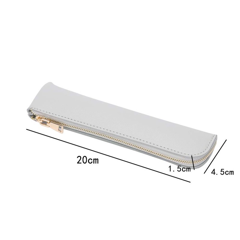 Tokastar Pencil Case, Slim, Leather, Pen Pouch, Mini Design, Pencil