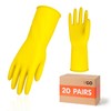 Vgo... 20Pairs wiederverwendbare Haushaltsreinigungshandschuhe, Gummi-Geschirrspülhandschuhe, extra dick, lange Ärmel (HH4601)