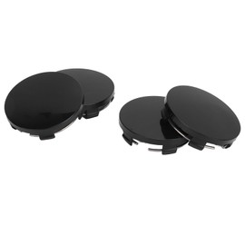 VGEBY Tapacubos Centrales de Rueda de Coche de 4 Piezas de 60 Mm, Tapas de Cubo de Borde Central de Neumático, Accesorios Universales para Vehículo (Black)