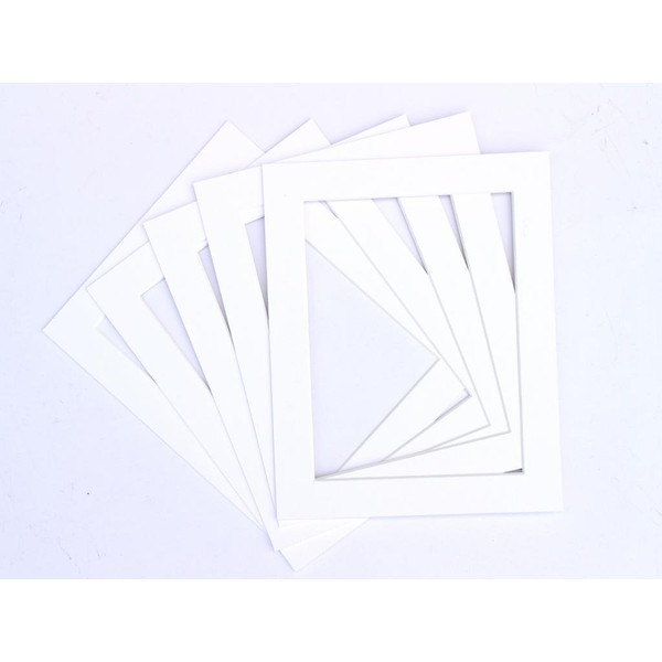 Frame Company Pack of 10 White Mounts 10x8 for 8x6