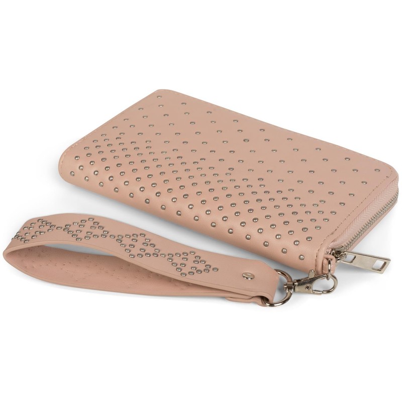 styleBREAKER purse with studs, zip, purse, ball-studded wrist strap, purse,
