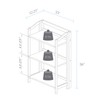 Casual Home Stratford 3-Shelf Folding Bookcase-Warm Brown