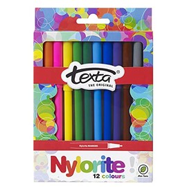 Texta Nylorite Coloured Markers Non-Toxic - Pack of 12