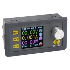 DROK DC Buck Converter Adjustable Color LCD Display, 6-55V to 0-50V 5A Step Down Converter Voltage Regulator Power Supply