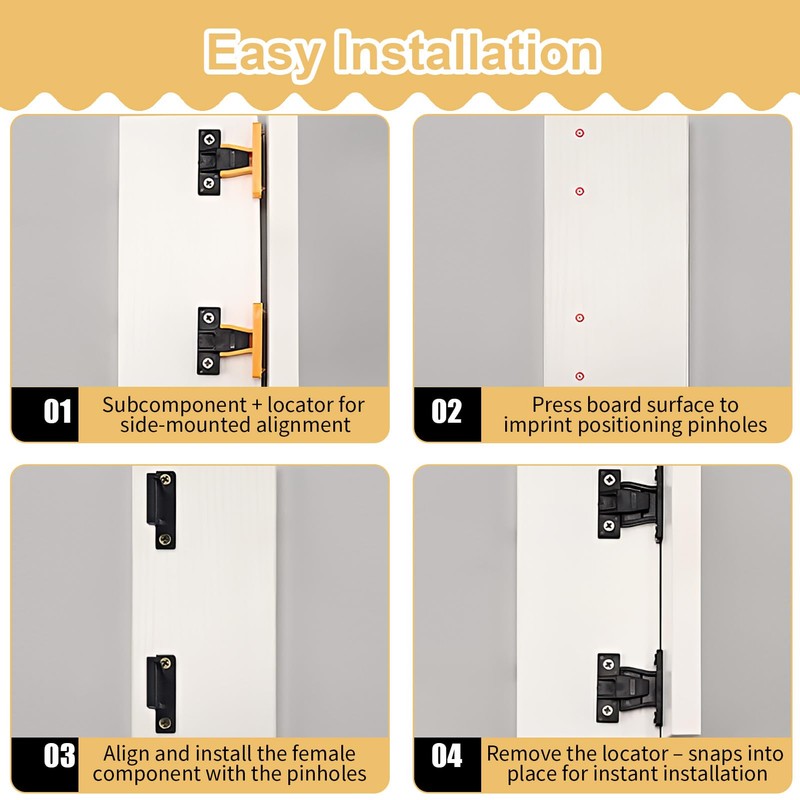 4 Pairs Cabinet Clips Keku Push in Panel Clip Kitchen