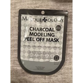 Masqueology Masque+ology Charcoal: Modeling Peel Off Mask Detoxifying Pores, Spatula Incld.