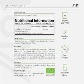 Alpha01 Organic Artichoke Extract 7500mg – High Strength Cynara Scolymus Supplement | 90 Vegan Capsules (3-Month Supply) | Supports Liver Function & Digestion | Resealable & Recyclable Eco Pouch | Made in the UK