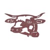 Peeping Cow Head Shape Animal Stake Decorative Metal Stake Garden