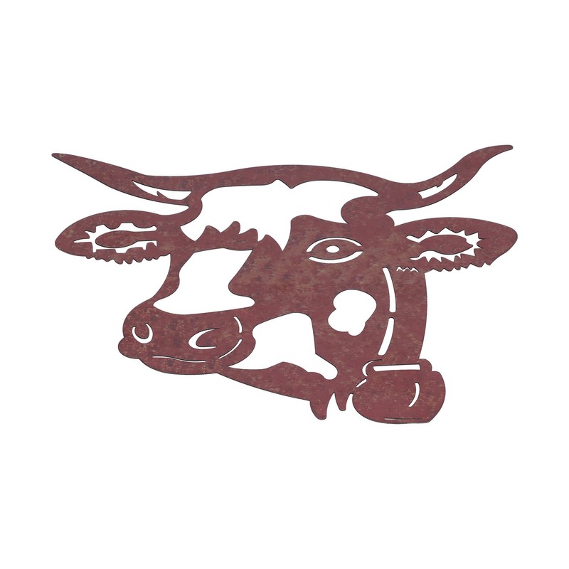 Peeping Cow Head Shape Animal Stake Decorative Metal Stake Garden