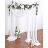 Tewechinb 2 Panels 24Ft Extra Long Wedding Arch Sheer Draping