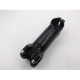 Phalatina Ultra Light Aluminum Carbon Handle Bar Stem 2.4 - 4.7 inches (60 - 120 mm) Mountain Bike Road Bike Beautiful Carbon Pattern Comfortable Cycling (4) 3.5 inches (90 mm) Clear Black