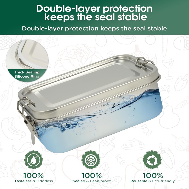 LEEPENK 304 Stainless Steel Lunch Box and Food Containers with
