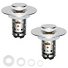 Universal Bathroom Sink Stopper Hair Catcher Upgraded with 2-Layer Detachable