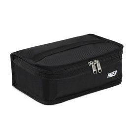 MIER Insulated Lunch Bag Small Lunch Box Bag Women Men Kids Portable Mini Cooler Bag for School Work Travel 5L, Black