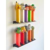 Pez Dispenser Floating Wall Display Stand, Holds 5 Collectible Footed