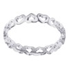 925 Sterling Silver Tiny Open Hearts Eternity Band Ring 3