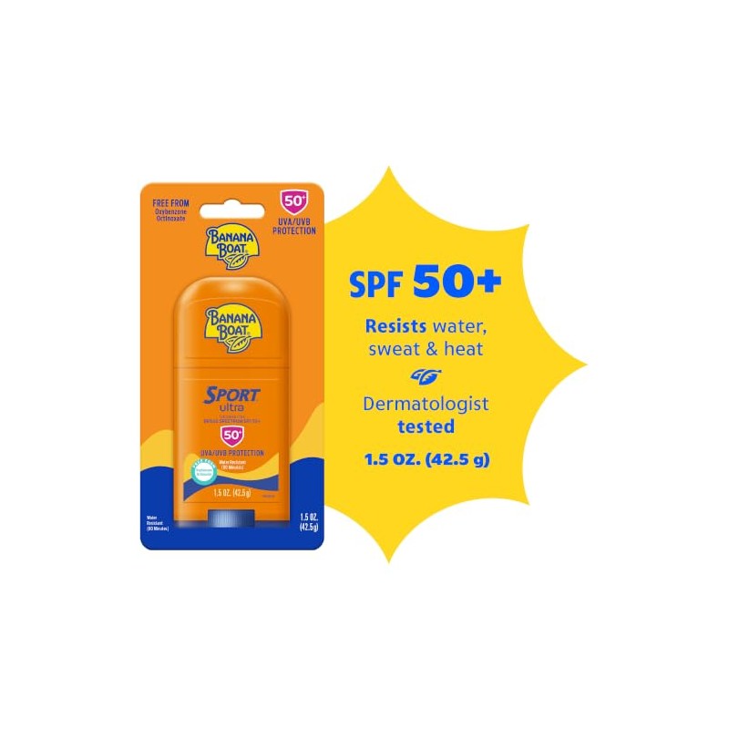 Banana Boat Ultra Sport Sunscreen Stick, New Look, SPF 50+,