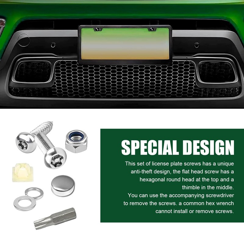 Downhill 54 PCS License Plate Screws Kit, Rustproof Anti Theft