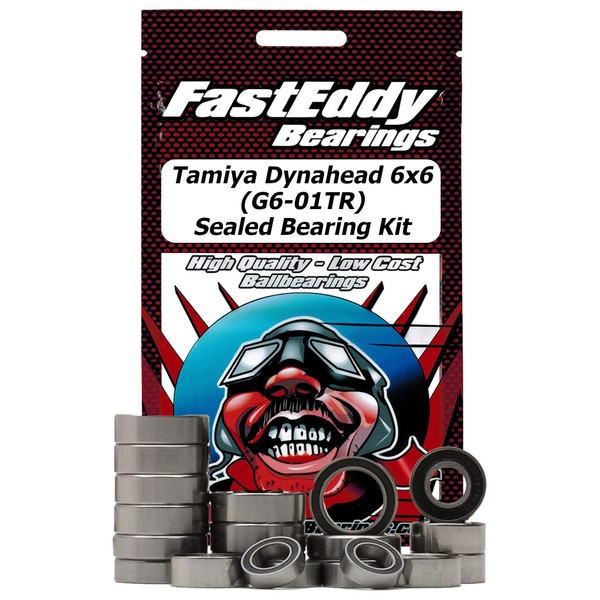 FastEddy Bearings Compatible with Tamiya Dynahead 6x6 (G6-01TR) Sealed Bearing Kit