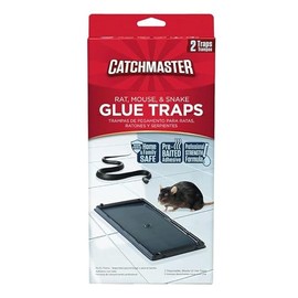 Catchmaster 402 Baited Rat, Mouse and Snake Glue Traps Professional Strength, 2-Pack