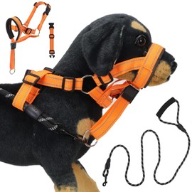 EOAMGO Figure of 8 Dog Lead Pull Lead/Halter/Head Collar, Anti Pull Stop Dogs Pulling-Comfortable, Supple, Secure and Proven (XL)