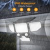 3000LM Solar Lights Outdoor, 4 Heads Solar Security Lights with