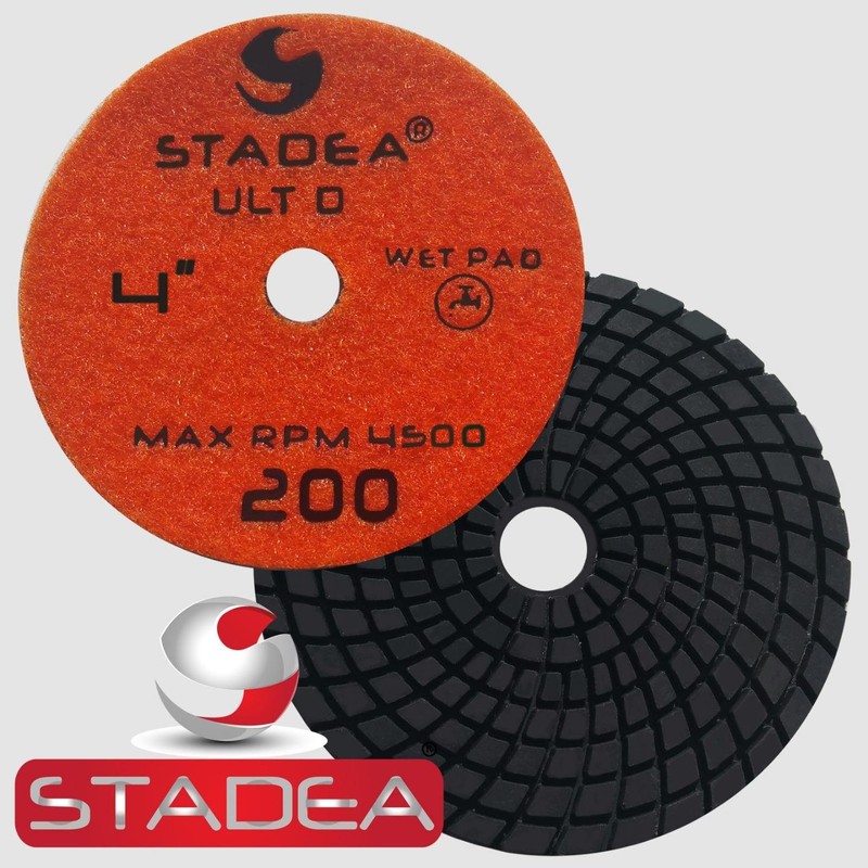 Stadea PPW102X Granite Polishing Pads 4" Diamond Pad 100 Grit