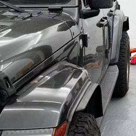 Front & Rear Fender Flares Extensions Set Compatible with Jeep Wrangler JL 2018-2023 Models(Fit Low Clearance Fender Flares)