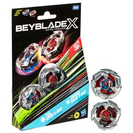 BEYBLADE X Tail Viper 5-80O and Sword Dran 3-60F Dual Pack Set with 2 Right-Spinning Tops; Battling Top Toys for 8 Year Old Boys and Girls