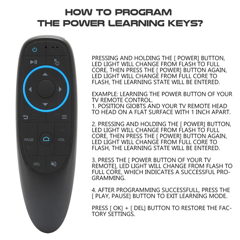 Voice Remote Control IR Learning Bluetooth Air Remote Control for