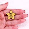 Didn't Cry Today Enamel Lapel Pin Metal Yellow Pentagram Shape