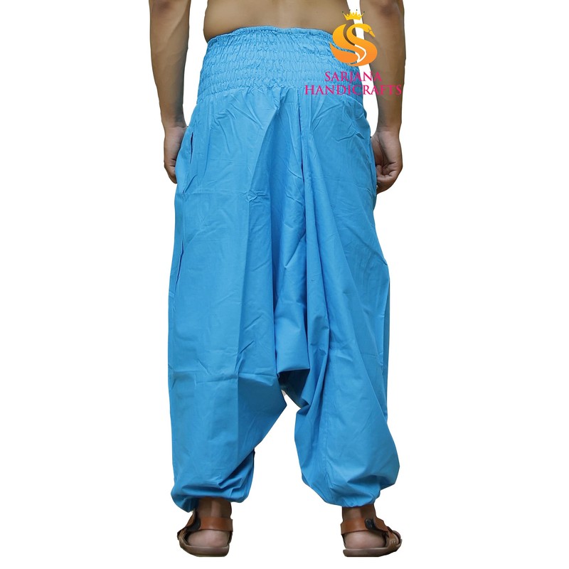 SARJANA HANDICRAFTS Pantalones de harén unisex de algodón para hombre