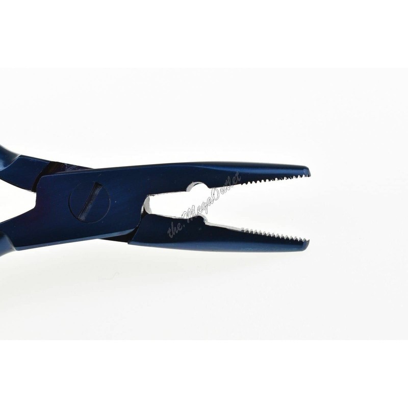 5" Professional Hair Extension Stainless Steel Multifunctional Blue Pliers for
