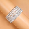 COLORFUL BLING Imitation Pearl Stackable Bracelets Set for Women Beaded