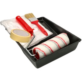 KOTARBAU® Painting Set Multi-Colour with Paint Tray 5 Items Everything Necessary for Painting Complete Painting Set with Paint Roller 180 mm Roll Grip Painter's Film