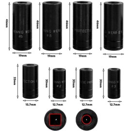 Eyech 8Pcs Tap Socket Set, 1/4" & 3/8" Square Drive Tap Socket Wrench Adapter, Carbon Steel Quick Change Tap Socket Wrench Set Holder Fit All M.C.T.I Standard Taps up to 1/2" & 1/8" NPT