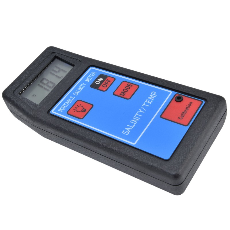 Portable Salinity TEMP Meter Multifunction Water Quality Analyzer for Aquarium