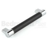 Leather Chrome Bar Kitchen Cabinet Door Handle Cupboard Drawer Bedroom