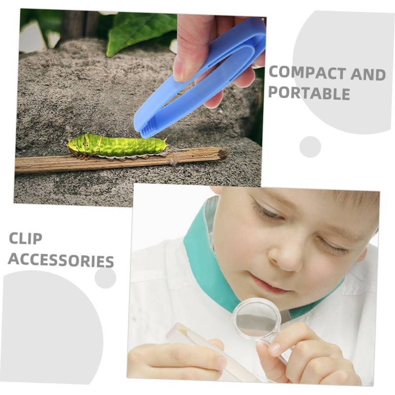 KOMBIUDA Toddler Tweezers Fine Motor Skills Training 24pcs Plastic Forceps