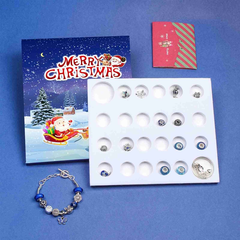 Xmas Advent Calendar Bracelets Xmas Countdown Calendar DIY Jewelry Making