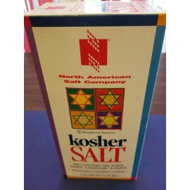 North American Salt Co (ONE BOX) KOSHER SALT 3 POUNDS FOR KOSHER AND GOURMET COOKING RECLOSABLE SPOUT