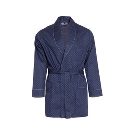 Revise RE-509 Elegant Men's Dressing Gown - Short - 100% cotton– Darkblue C10 – M