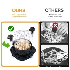 Chicken Shredder Tool Kit – Meat Grinder with Non-Slip Suction Base, Includes Tongs, Heat-Resistant Oven Mitt & Cleaning Brush | Easy to Use & Clean, Perfect for BBQ & Pulled Pork