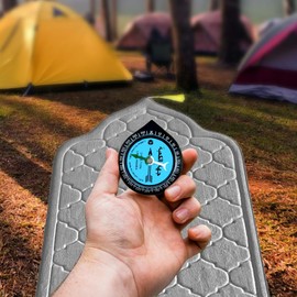 Keyring Compass Muslim Kaaba Qibla Direction Finder Handheld Qibla Islamic Prayer Compass with Booklet