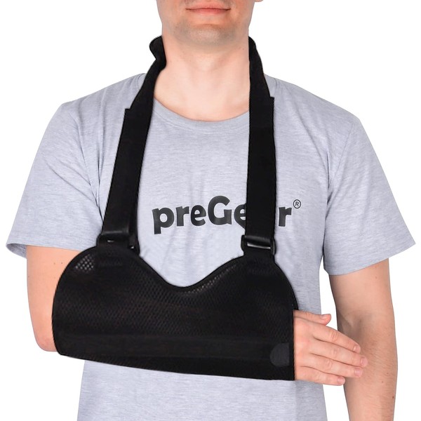 Arm Sling Shoulder Immobilizer with Removable Metal Splints, Rotator Cuff